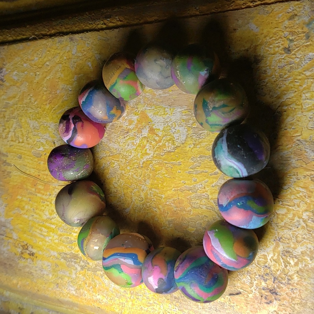 15 Handmade Clay beads